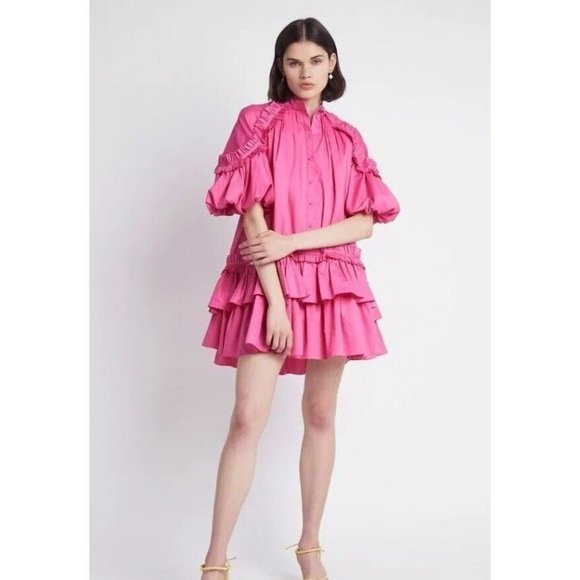 Aje Heritage Mini Dress - Size AU 8 / US 4 Pink - Picture 3 of 13